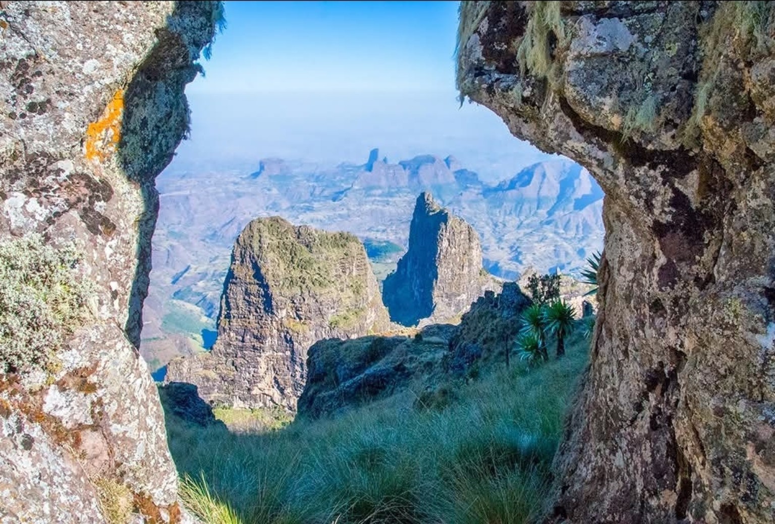 Denakil landscape with colorful geothermal terrain